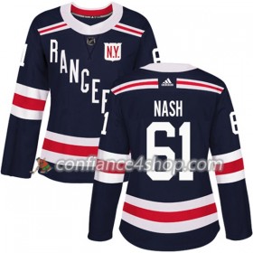 Adidas Maillot de Hockey New York Rangers Rick Nash 61 2017-2018 Bleu Marine Winter Classic Authentic - Femme